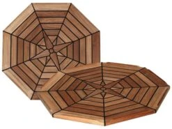 Boot Tafelblad Teak Achthoekig