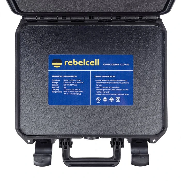 Rebelcell 12V 70AH Lithium Outdoorbox 5 Rebelcell 12V 70AH Lithium Outdoorbox - Afbeelding 5