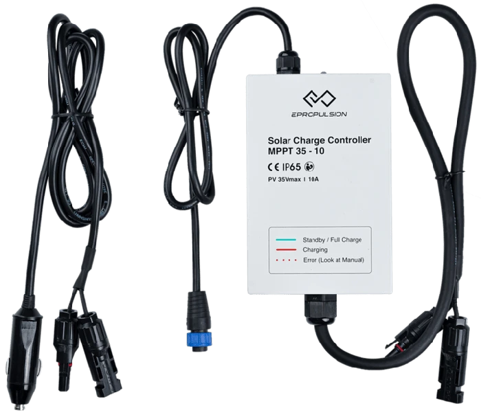 EPropulsion Spirit 1.0 Plus Zonnepaneel Acculader 1 EPropulsion Spirit 1.0 Plus Zonnepaneel Acculader