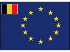 Bootvlag Belgie En Europa (Grootte: 20 X 30cm)